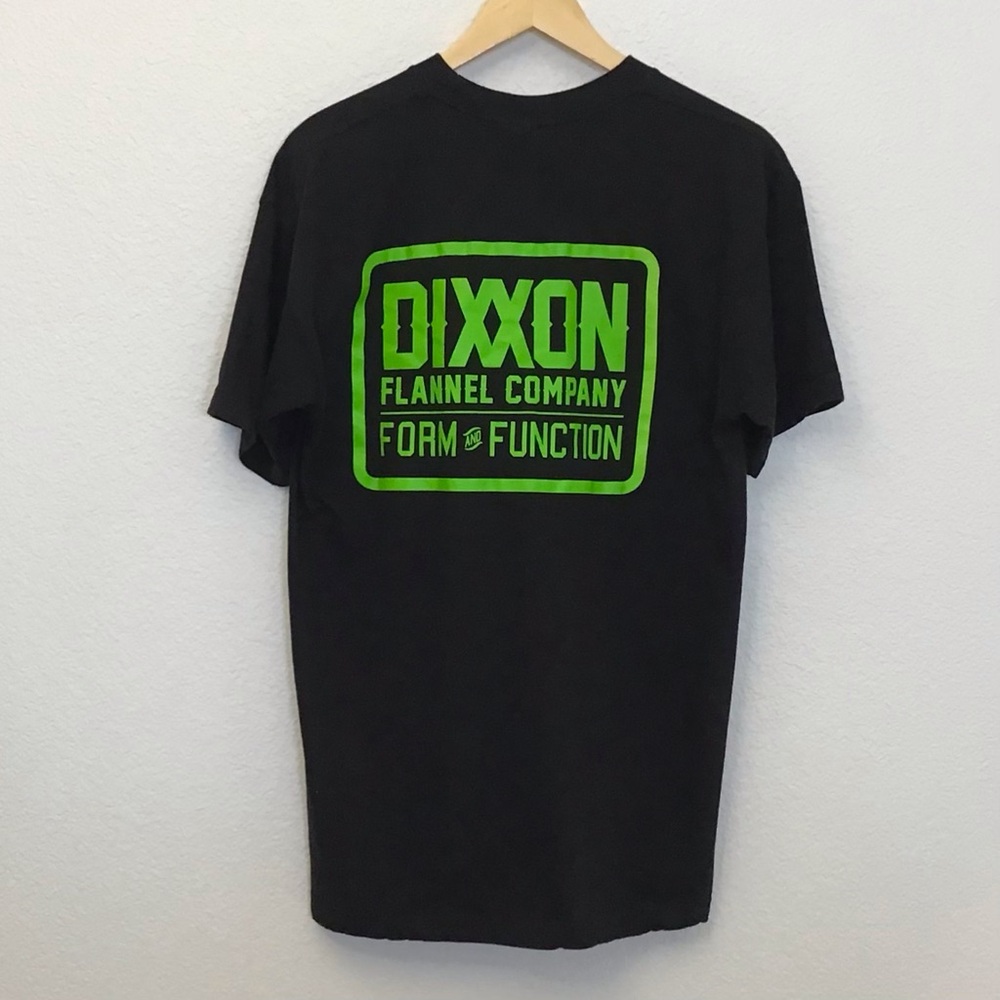 Dixxon Flannel Company L Men’s T Shirt Logo Black Green Tee - Picture 8 of 8